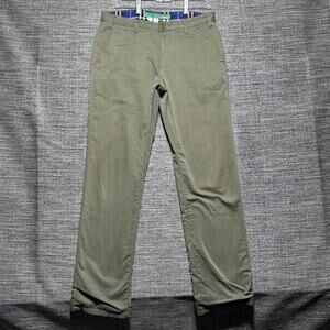 Toddland Vintage Pants Men's 32x32 Olive Green Flannel Lined Chino Straight